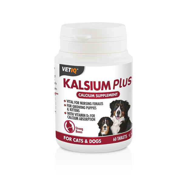 Mark & Chappell Dog Supplements Vetiq Kalsium Plus Tablets For Cats & Dogs