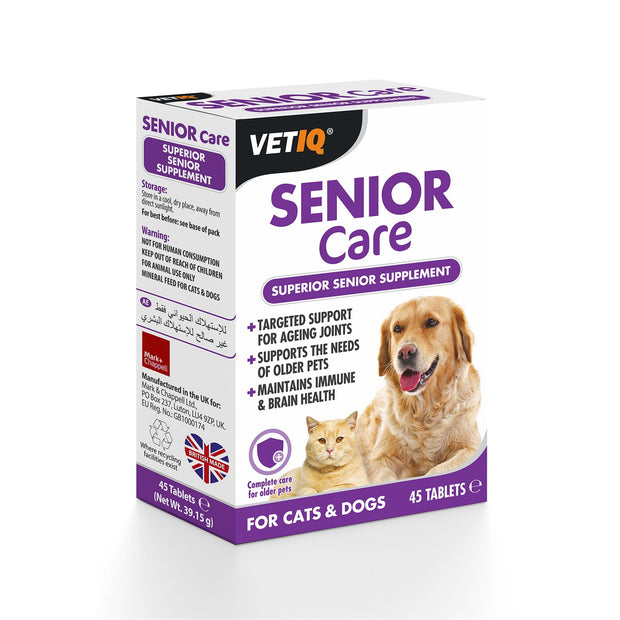 Mark & Chappell Dog Supplements Vetiq Senior Care Tablets for Cats & Dogs