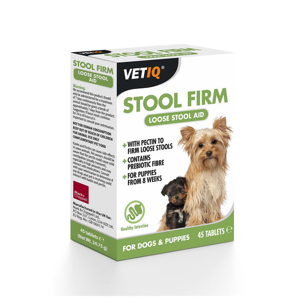 Mark & Chappell Dog Supplements Vetiq Stool Firm Tablets For Dogs & Puppies