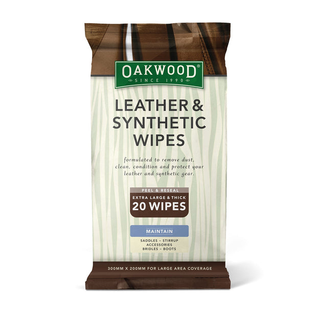 Oakwood Tack Cleaning Oakwood Leather & Synthetic Wipes