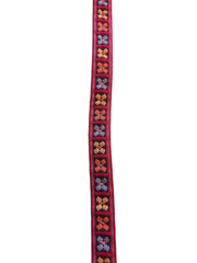 Riding & Harness Stuff Dog Collar Raspberry / Small Dog Lead and Collar Flower Pattern