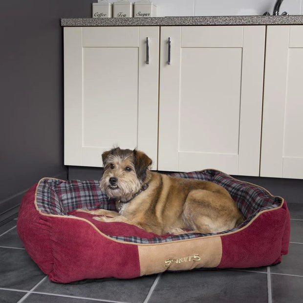Scruffs Dog Bed Scruffs Highland Box Dog Bed Red