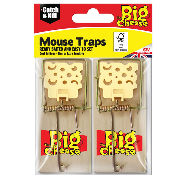 STV International Selfset Mouse Trap Wooden Twin Pack