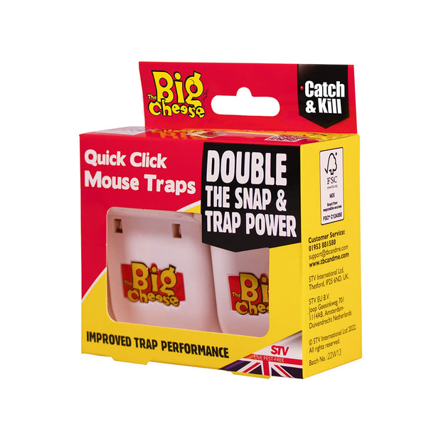 STV International The Big Cheese Quick Click Mouse Trap 3pk