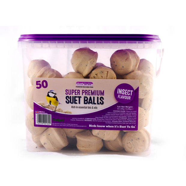 Suet To Go Bird Food 50 Balls Container Suet To Go Super Premium Suet Balls Insect
