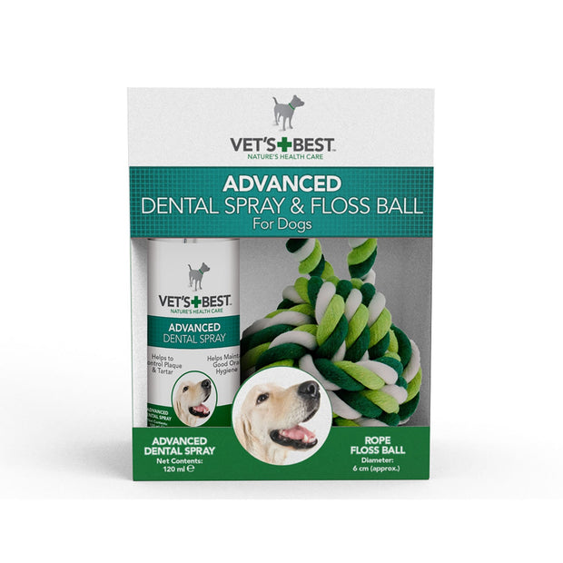 Vets Best Dog Treatments Vets Best Dental Pocket Spray & Floss Ball for Dogs