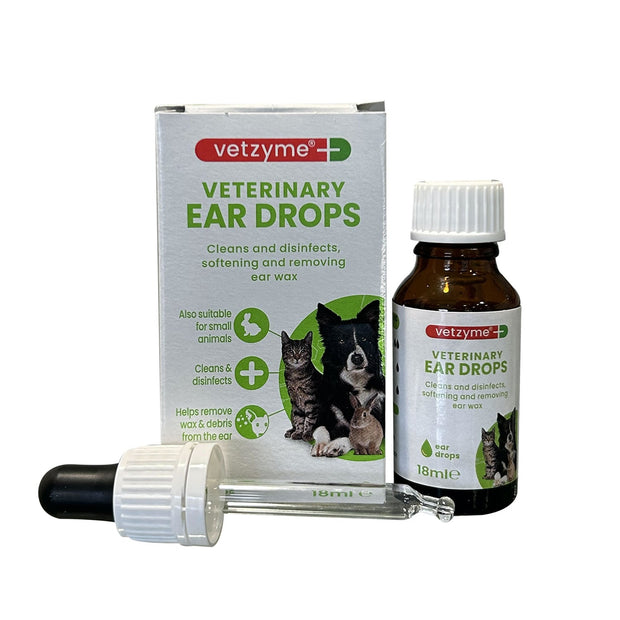 Vetzyme Dog Treatments Vetzyme Antibacterial Ear Drops for Dogs, Cats and Small Animals