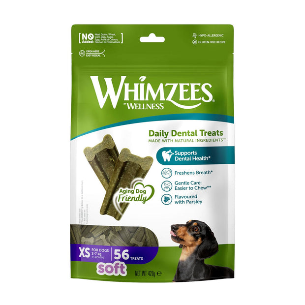 Whimzees Dog Treat XSmall 56 Treats Whimzees Soft Treat Pack