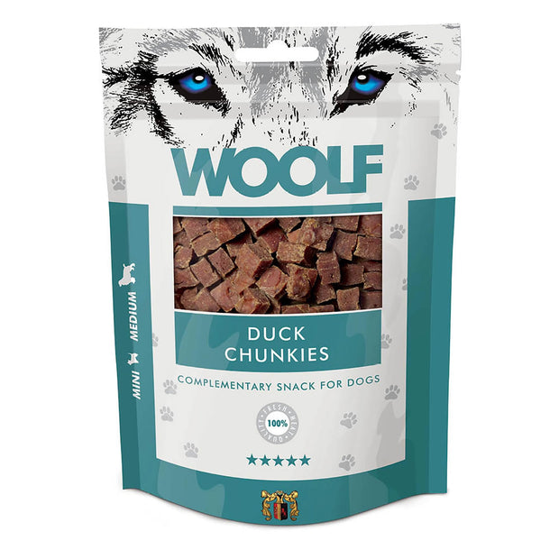 Woolf Dog Treat Duck Woolf Chunkies Dog Treats