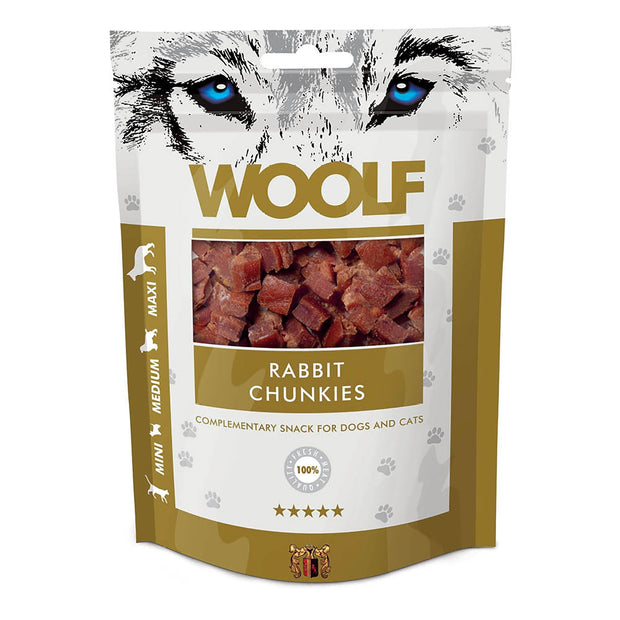 Woolf Dog Treat Rabbit Woolf Chunkies Dog Treats