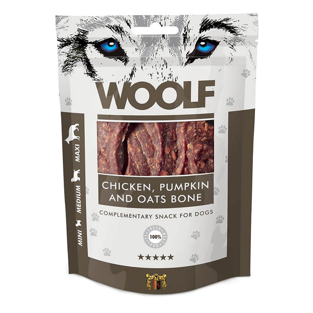 Woolf Dog Treat Woolf Chicken, Pumpkin and Oats Bone Dog Treats