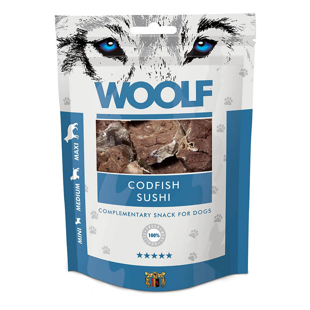 Woolf Dog Treat Woolf Cod Fish Sushie Dog Treats