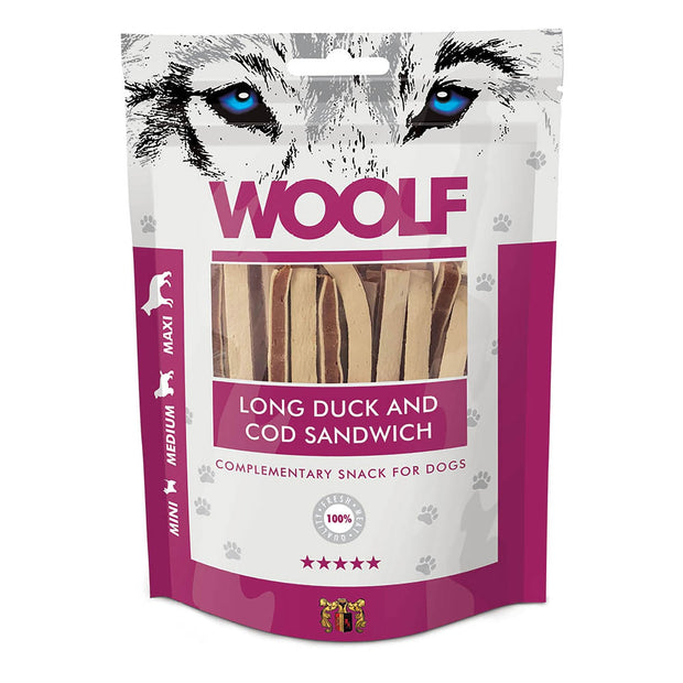 Woolf Dog Treat Woolf Duck & Cod Sandwich Dog Treats