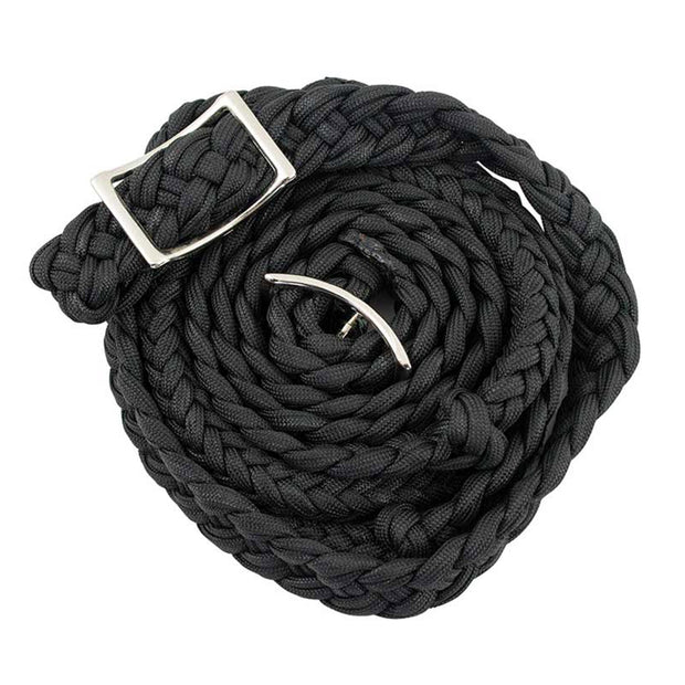 Zilco Reins Black Braided Barrel Reins