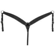 Zilco Bridle Black Royal King Barbed Wire Tooled Tapered Breastcollar