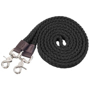 Zilco Reins Black Tough1 Pro Flat Cotton Roping Reins