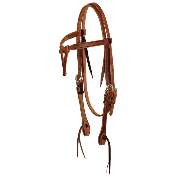 Zilco Bridle Harness Leather Tie Front Browband Headstall
