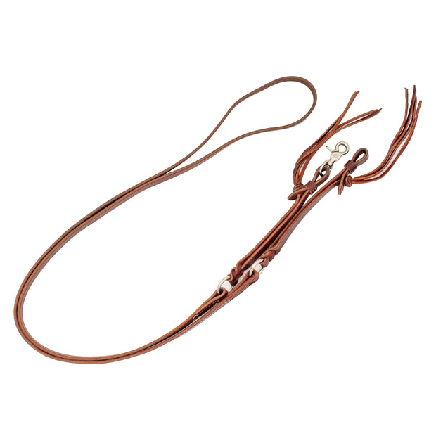 Zilco Reins Latigo Leather Roping Reins with O-Rings