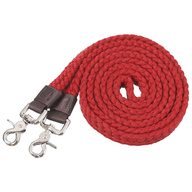 Zilco Reins Red Tough1 Pro Flat Cotton Roping Reins