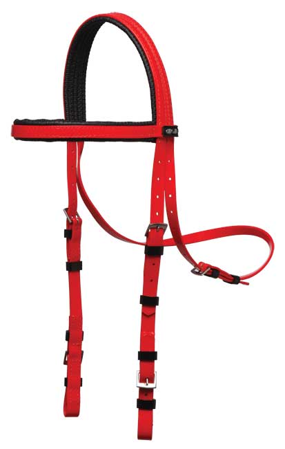 Zilco Bridle Red Zilco Padded Bridle Head CLEARANCE RED