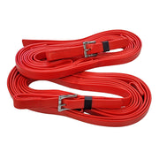Zilco Driving Reins Red Zilco Plain 4 Loop Reins (4.4Mtr) - (ladder reins)