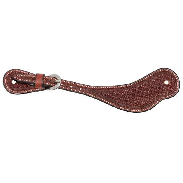 Zilco Spurs Rosewood Spider Stamp Mens Spur Straps