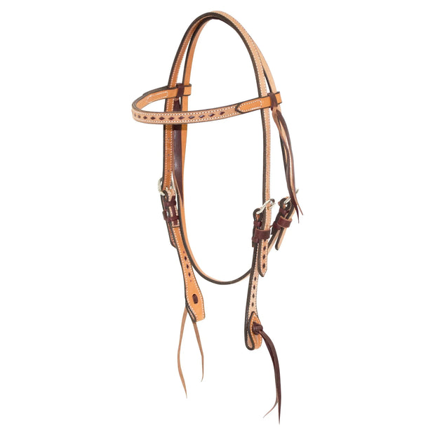 Zilco Bridle Roughout Buckstitched Browband Headstall