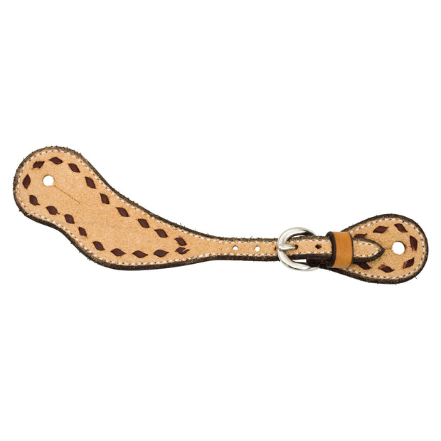 Zilco Spurs Roughout Buckstitched Mens Spur Straps
