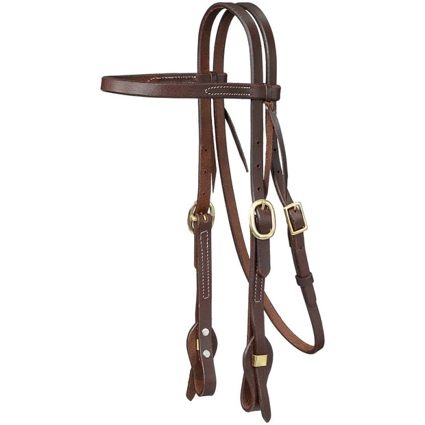 Zilco Bridle Royal King Harness Leather Browband Headstall with Quick Change Ends