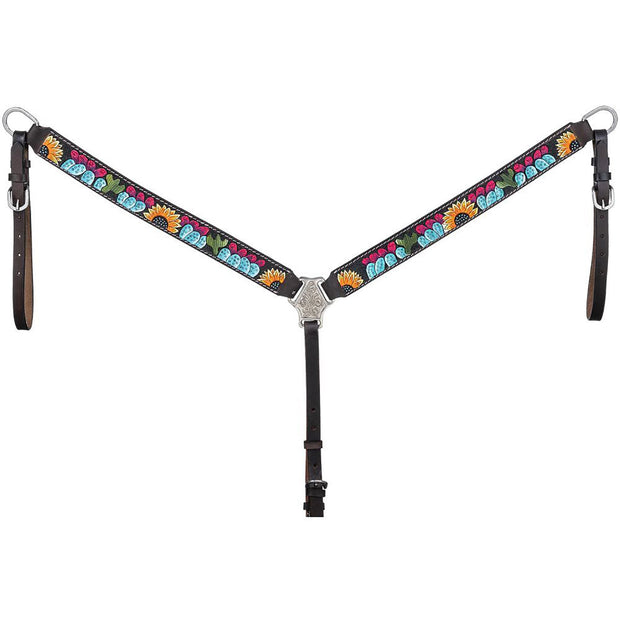 Zilco Breastplate Royal King Sunflower & Cactus Breastcollar