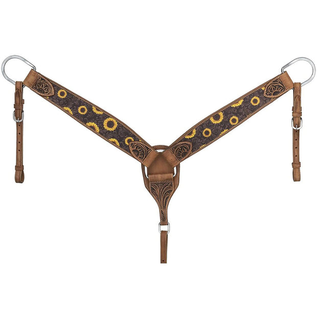 Zilco Breastplate Silver Royal Sunflower Breastcollar