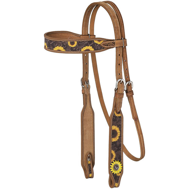 Zilco Bridle Silver Royal Sunflower Browband Headstall