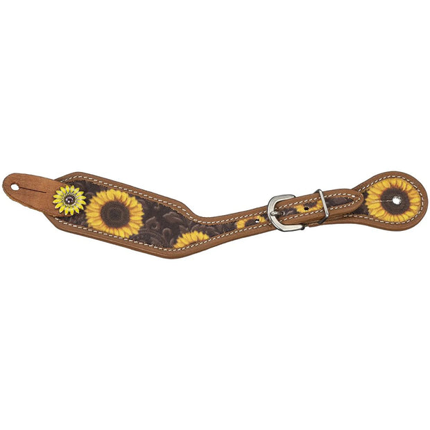 Zilco Spurs Silver Royal Youth Sunflower Spur Straps