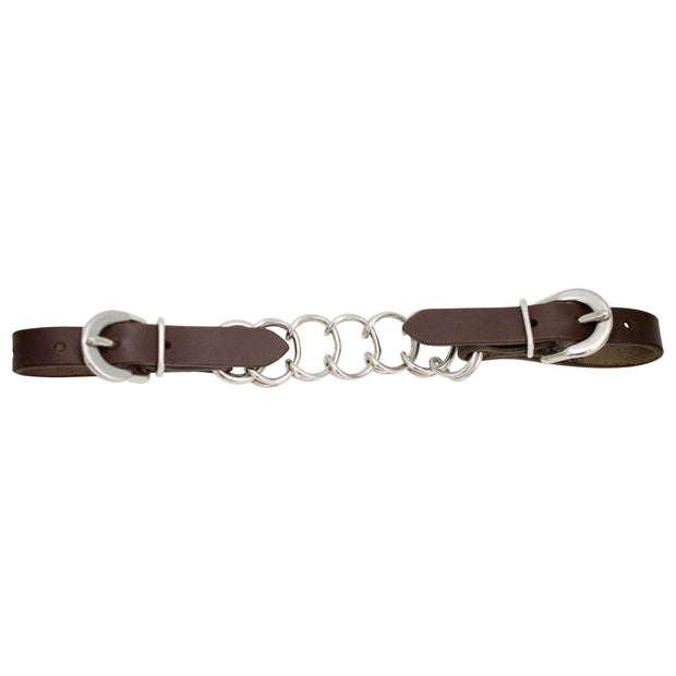 Zilco Bit Western Stainless Steel Curb Chain with Leather Strap