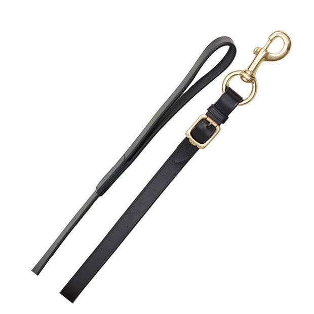 Aintree Lead Rope Black Aintree Leather Lead Solid Brass Snap