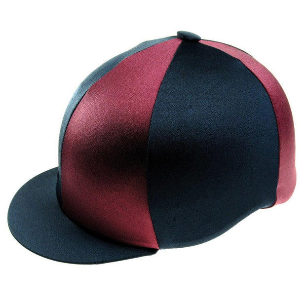 Capz Riding Hat Navy/Burgundy Capz Two-Tone Cap Cover Lycra