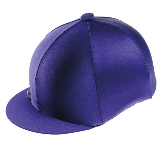 Capz Riding Hat Purple Capz Plain Cap Cover Lycra