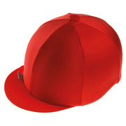 Capz Riding Hat Red Capz Plain Cap Cover Lycra