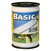 Corral 200m X 20mm / White Basic Fencing Tape 200m X 20mm