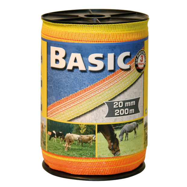 Corral 200m x 20mm / Yellow/Orange Basic Fencing Tape 200m X 20mm