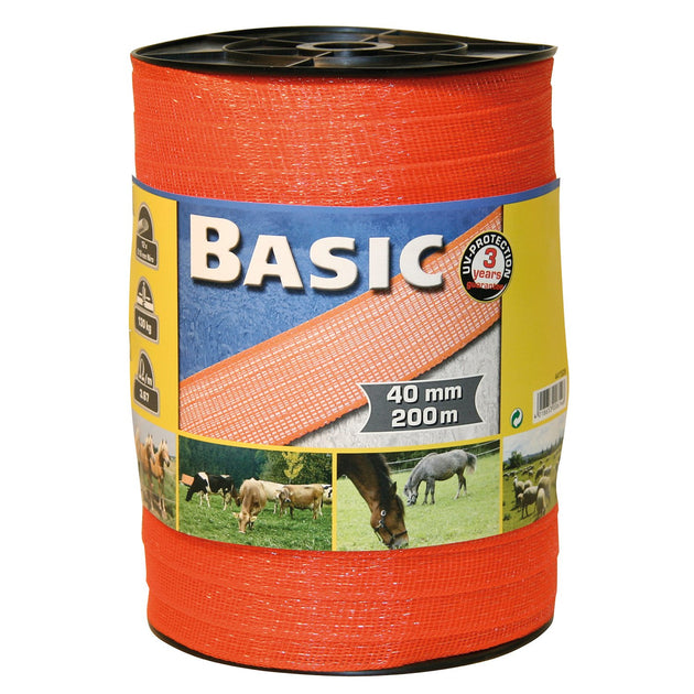 Basic Fencing Tape 200m X 40mm from Corral Riding & Harness Stuff