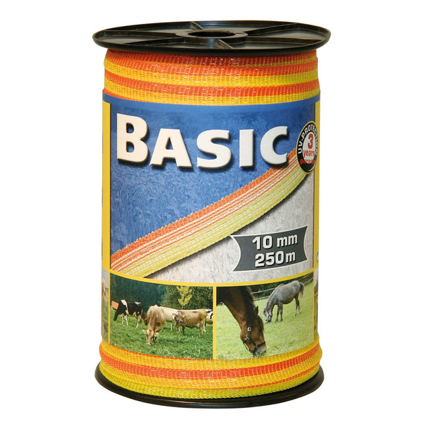 Corral 250m X 10mm / Yellow/Orange Basic Fencing Tape 250m X 10mm