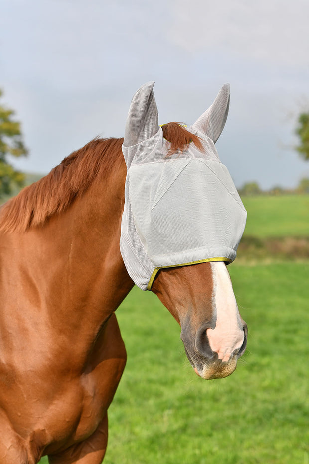 Equilibrium Products Fly Mask Small / Black/Orange Equilibrium Field Relief Midi Fly Mask & Ears Grey