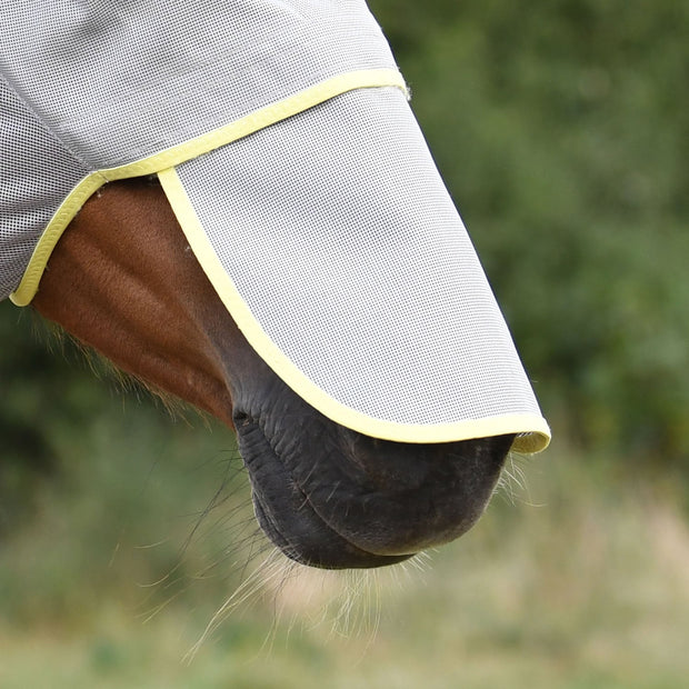 Equilibrium Products Fly Mask Xsmall / Black/Orange Equilibrium Field Relief Detachable Nose Piece Grey