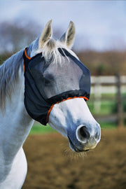Equilibrium Products Fly Mask Xxsmall / Black/Orange Equilibrium Field Relief Midi Fly Mask No Ears