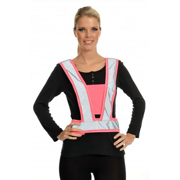 Equisafety Jacket Adult / Pink Equisafety Reflective Hi Vis Adjustable Body Harness