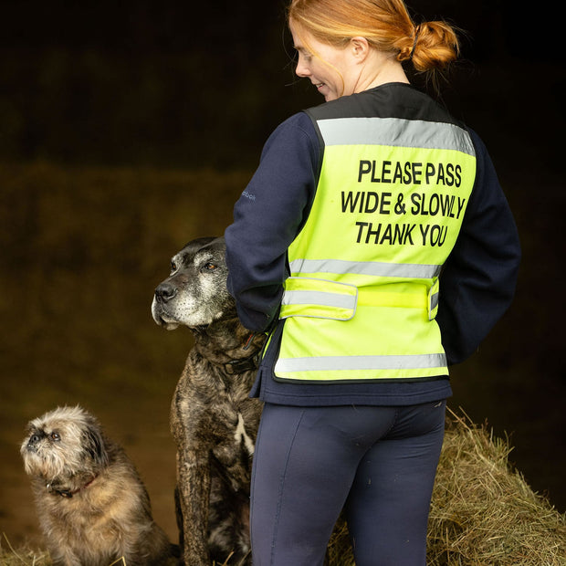 Equisafety High Viz Equisafety Air Waistcoat Please Pass Wide & Slowly