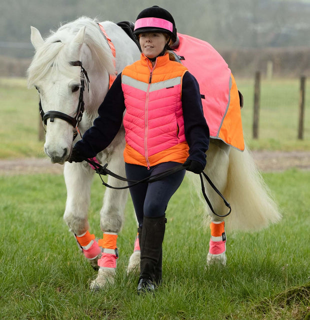 Equisafety Equisafety Hi-Vis Riding Gilet Pink/Orange