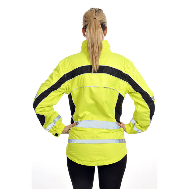 Equisafety High Viz Equisafety Lightweight Waterproof Hi Vis Jacket