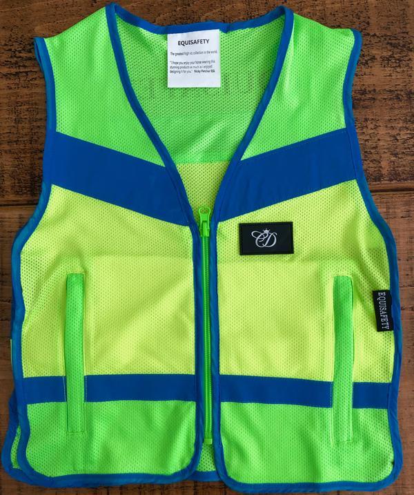 Equisafety Equisafety Multi Colour Hi Vis Waistcoat Child Green/Yellow